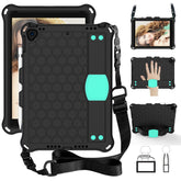 Coque hybride en EVA avec texture nid d'abeille et bandoulière pour iPad 10.2 (2021)/(2020)/(2019)/iPad Pro 10,5 pouces (2017)/iPad Air 10,5 pouces (2019)