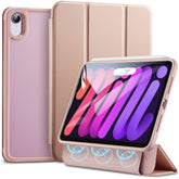 Étui hybride ESR Rebound pour iPad mini (2024) / mini (2021), support à trois volets, antichute, en cuir PU + PC + TPU, magnétique et détachable
