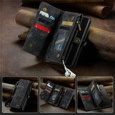 CASEME 008 Series for Samsung Galaxy S22+ 5G Multifunctional Detachable 2-in-1 Cell Phone Case Anti-scratch Wallet Stand PU Leather Cover