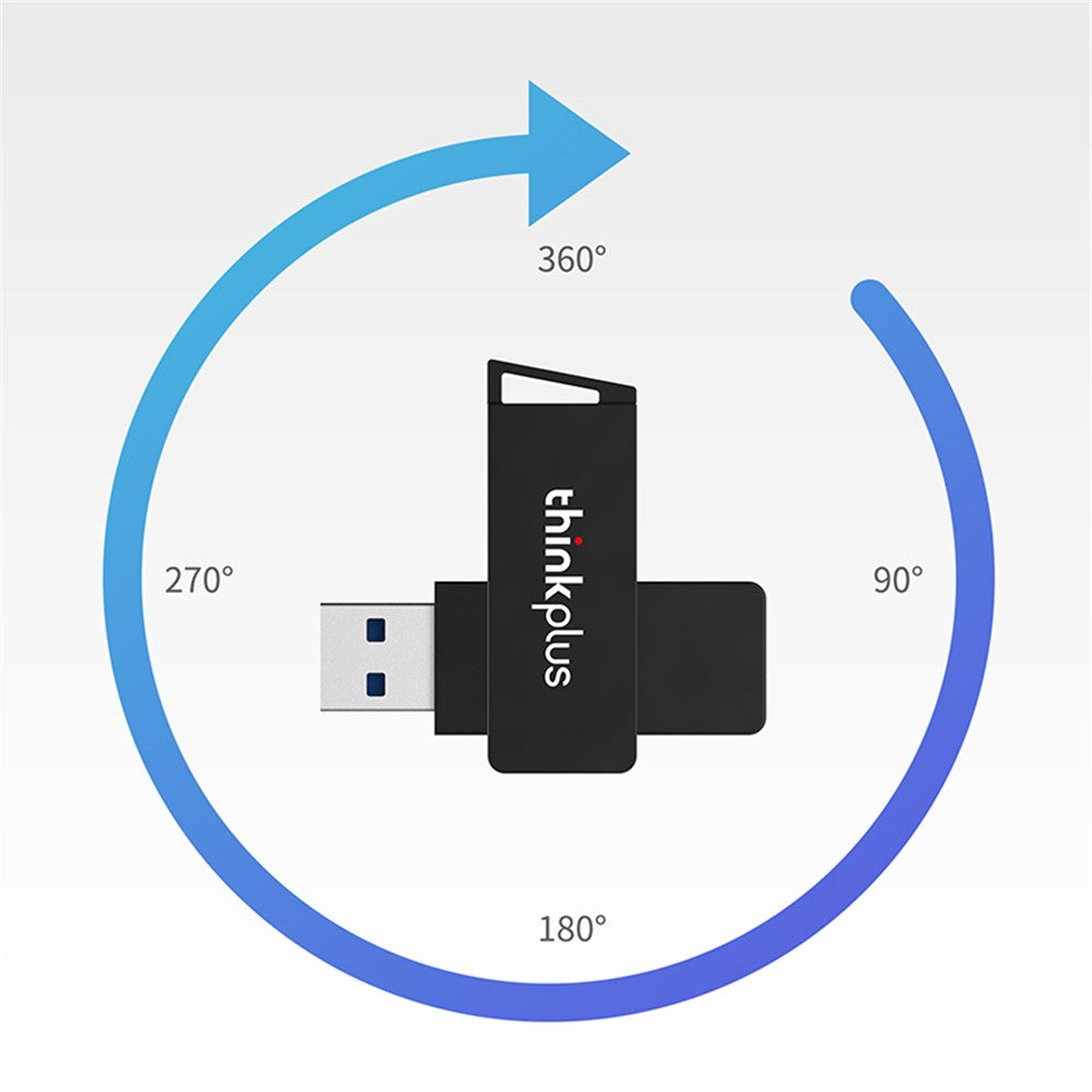 LENOVO THINKPLUS MU241 64G USB 3.0 Data Storage Thumb Stick High-speed Reading USB Flash Drive (Rotation Design) - TechGearPal
