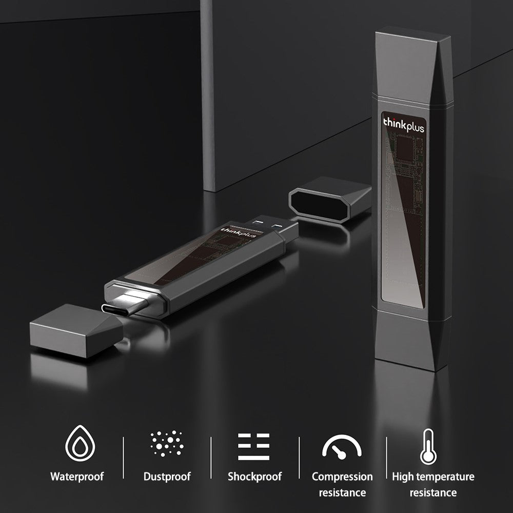 LENOVO THINKPLUS TU203 1TB USB+Type-C Flash Drive Computer Memory Thumb Drive Photo Data Storage Stick - TechGearPal
