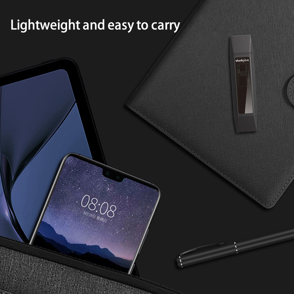 LENOVO THINKPLUS TU203 1TB USB+Type-C Flash Drive Computer Memory Thumb Drive Photo Data Storage Stick - TechGearPal