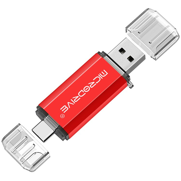 MICRODRIVE 64GB 2-in-1 USB 2.0 / Type-C U-Disk Phone Laptop Computer Flash Disk - TechGearPal