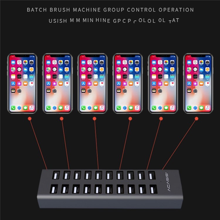 ACASIS H037 USB2.0 Hub Multi-Function Extended 20-Port Hub Adapter with Power Supply Por - TechGearPal