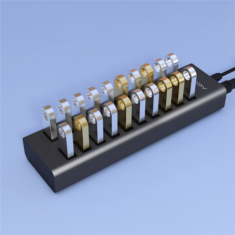 ACASIS H037 USB2.0 Hub Multi-Function Extended 20-Port Hub Adapter with Power Supply Por - TechGearPal