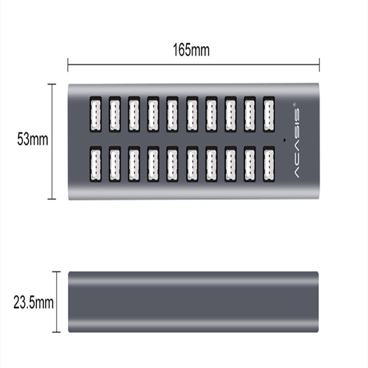 ACASIS H037 USB2.0 Hub Multi-Function Extended 20-Port Hub Adapter with Power Supply Por - TechGearPal