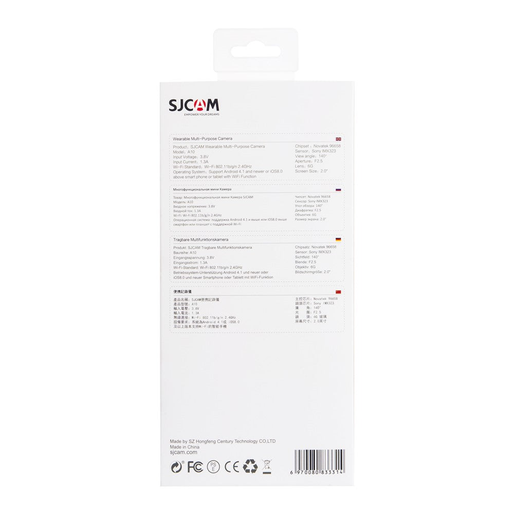 SJCAM A10 Wearable Multi-Purpose Camera 2-inch LCD Touch Screen Recorder Portable Camcorder for Live-streaming/Vlog - TechGearPal