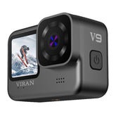 VIRAN V9 4K 60FPS WiFi Anti-Shake Action Camera IP68 Waterproof Dual Screen Motorcycle Video Recorder - TechGearPal