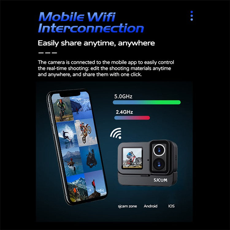 SJCAM SJ20 Dual Lens Dual Screen 4K 30FPS Action Camera Waterproof Sports Camera - TechGearPal