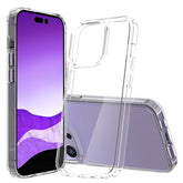 For iPhone 14 Pro 6.1 inch Shockproof Case Ultra Clear Phone Case Transparent Hard Acrylic Back + Soft TPU Cover - TechGearPal