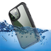 For iPhone 14 Pro 6.1 inch Transparent IP68 Waterproof Phone Case Anti-shock Neoprene Coated Mobile Phone Cover - TechGearPal