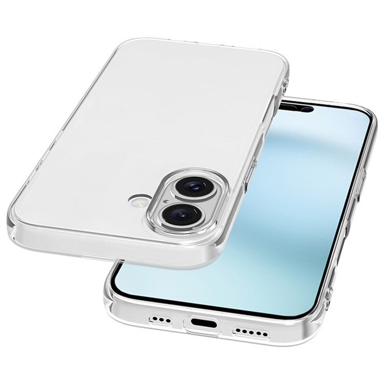 For iPhone 16 Case Crystal Clear Flexible TPU Slim Phone Cover - TechGearPal