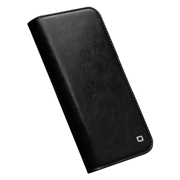 QIALINO For iPhone 14 Pro 6.1 inch Full Protection Phone Case Flip Wallet Cover Stand Shockproof Genuine Leather Phone Shell Card Holder - TechGearPal
