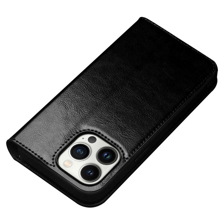 QIALINO For iPhone 14 Pro 6.1 inch Full Protection Phone Case Flip Wallet Cover Stand Shockproof Genuine Leather Phone Shell Card Holder - TechGearPal