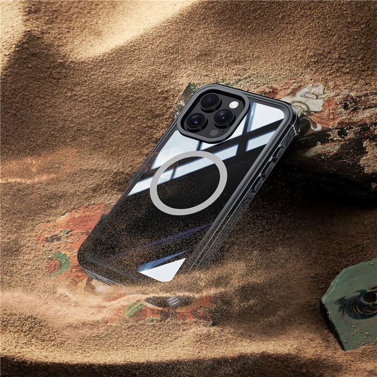 For iPhone 16 Pro Magnetic Case PC + TPU Full Protection Phone Cover with Screen Film - TechGearPal