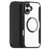 DUX DUCIS Skin X Pro for iPhone 16 Magnetic Case Card Slot PU Leather Flip Phone Cover