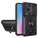 Coque arrière en PC et TPU pour Huawei Nova Y72 4G avec béquille et curseur pour appareil photo