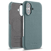 MELKCO For iPhone 16 Plus Case Genuine Cow Leather PC Phone Cover Compatible with MagSaf - TechGearPal