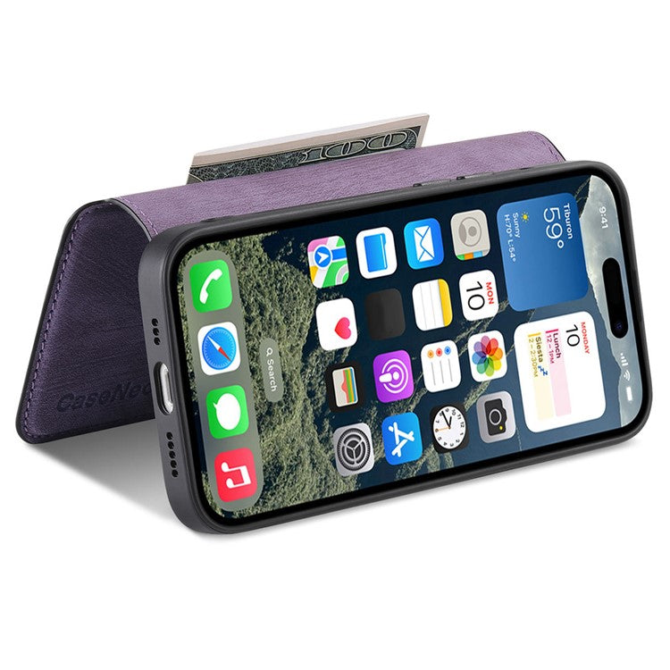 For iPhone 16 Magnetic Case CASENEO Detachable Leather Phone Wallet Cover - TechGearPal