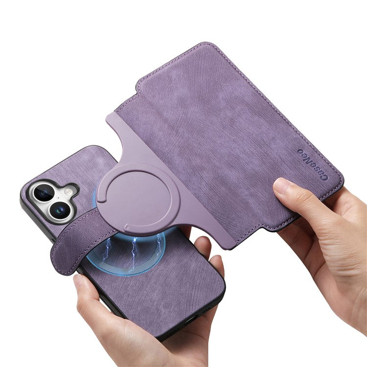 For iPhone 16 Magnetic Case CASENEO Detachable Leather Phone Wallet Cover - TechGearPal