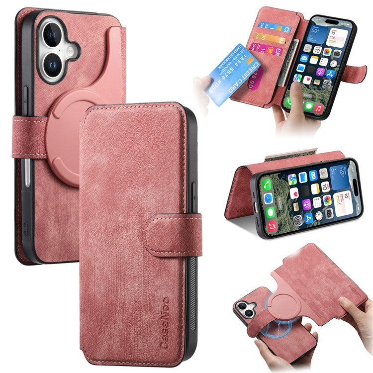 For iPhone 16 Magnetic Case CASENEO Detachable Leather Phone Wallet Cover - TechGearPal