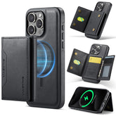 MAGKING K2 Series For iPhone 16 Pro Max Case Compatible with MagSafe PC+TPU+PU Leather RFID Blocking Phone Cover with Wallet - TechGearPal