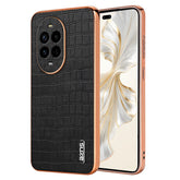 Coque AZNS pour Huawei Nova 13 Pro 5G, effet crocodile galvanisé, étui en PU et TPU