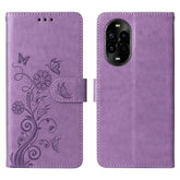 Étui portefeuille en cuir avec support pour Huawei Nova 14 Pro 5G / Nova 13 Pro 5G, motif papillon et fleurs