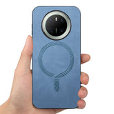 For Huawei Mate 70 Leather Back Case Compatible with MagSafe Skin-touch Phone Cove - TechGearPal