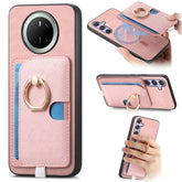For Huawei Mate 70 Case Ring Kickstand Leather + TPU + PC Phone Cover Detachable Card Holde - TechGearPal