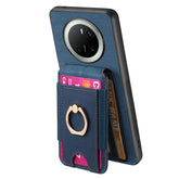 For Huawei Mate 70 Case Compatible with MagSafe Leather Back Cover with Detachable Card Holder Kickstan - TechGearPal