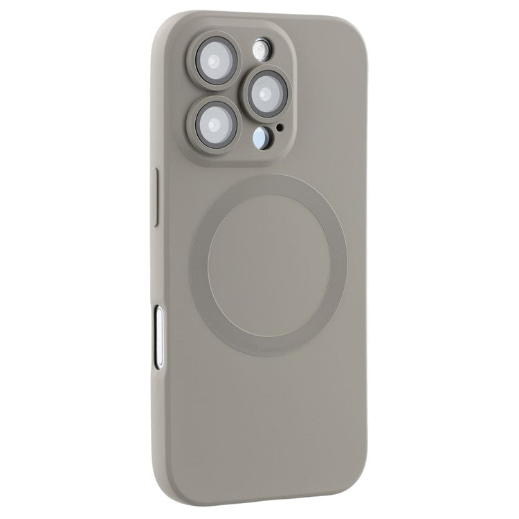 For iPhone 16 Pro Max Case Compatible with MagSafe Liquid Silicone Phone Cover with Tempered Glass Lens Protecto