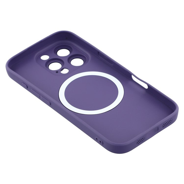 For iPhone 16 Pro Case Compatible with MagSafe Liquid Silicone Phone Cover with Tempered Glass Lens Protecto