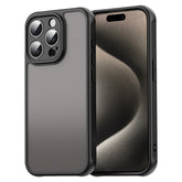 For iPhone 15 Pro Max Case Drop Proof Airbags Frosted Translucent PC + TPU Phone Back Cover - TechGearPal
