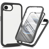 For iPhone 16e Case PC + TPU Phone Clear Back Cover with PET Screen Film - TechGearPal