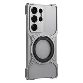 For Samsung Galaxy S25 Ultra Case Kickstand Metal Bumper Magnetic Phone Cover