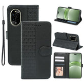 Coque en cuir à motif losanges imprimés anti-rayures pour Huawei Nova 13 Pro 5G