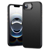 For iPhone 16e Magnetic Case Carbon Fiber Texture PC + TPU Cover - TechGearPal