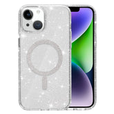 For iPhone 15 Plus / 14 Plus Phone Case Compatible with MagSafe Glitter PC + TPU Hybrid Shockproof Cover - TechGearPal