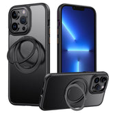 For iPhone 13 Pro Max Magnetic Case Rotating Gear Pivot Kickstand PC + TPU Phone Back Cove - TechGearPal