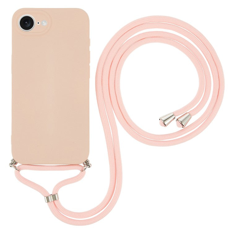 For iPhone 16e Case Flexible TPU Fiber Lining Anti-Shock Crossbody Phone Cover - TechGearPal