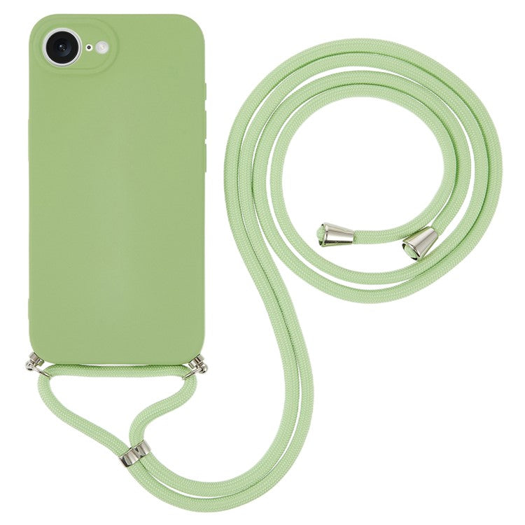 For iPhone 16e Case Flexible TPU Fiber Lining Anti-Shock Crossbody Phone Cover - TechGearPal