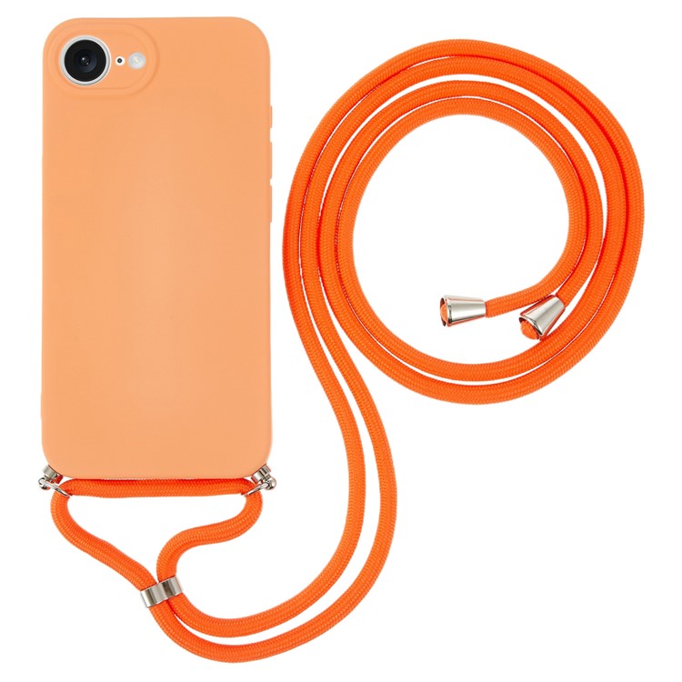 For iPhone 16e Case Flexible TPU Fiber Lining Anti-Shock Crossbody Phone Cover - TechGearPal