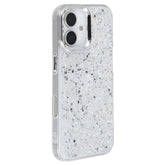 For iPhone 16 Case Epoxy Design Electroplating Soft TPU Phone Back Cover Large Lens Cutout - TechGearPal