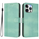 For iPhone 15 Pro Max Cases Wallet Stand Retro Texture Leather Phone Cover with Lanyard - TechGearPal