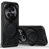 For Huawei Mate 70 Pro / Mate 70 Pro+ Case Magnetic Kickstand Hollow Heat Dissipation Silicone + PC + Metal Bumper Phone Cove - TechGearPal