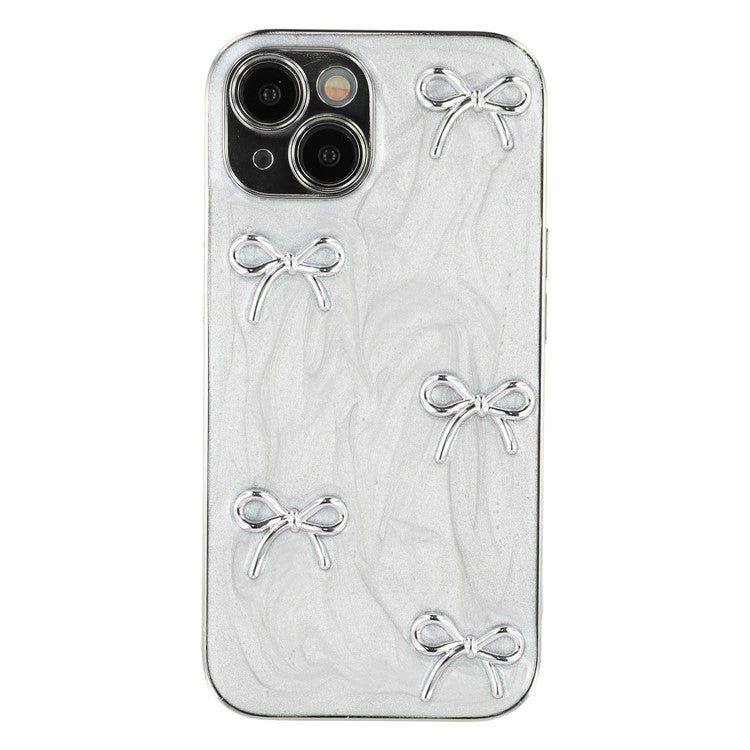 For iPhone 15 Case Electroplated Epoxy Metal Decor TPU + Acrylic Phone Cover Precise Cutout - TechGearPal