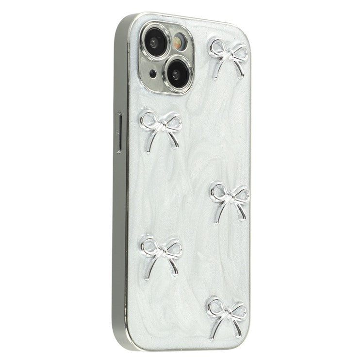 For iPhone 15 Case Electroplated Epoxy Metal Decor TPU + Acrylic Phone Cover Precise Cutout - TechGearPal