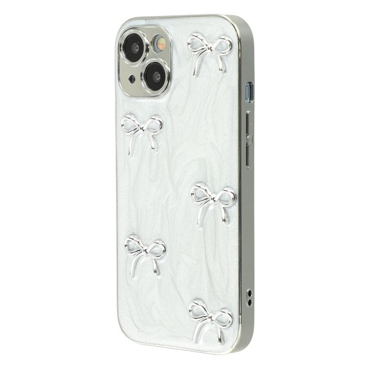 For iPhone 15 Case Electroplated Epoxy Metal Decor TPU + Acrylic Phone Cover Precise Cutout - TechGearPal