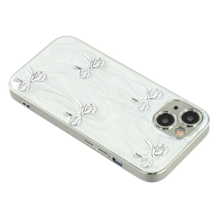For iPhone 15 Case Electroplated Epoxy Metal Decor TPU + Acrylic Phone Cover Precise Cutout - TechGearPal